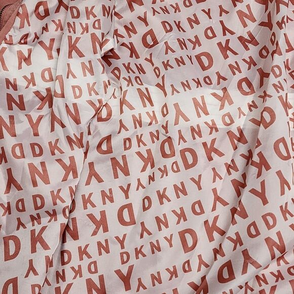 Girls DKNY Vintage Salmon Pink Fashion Zippered & Button Up Hooded Coat Size 6 - Picture 12 of 16